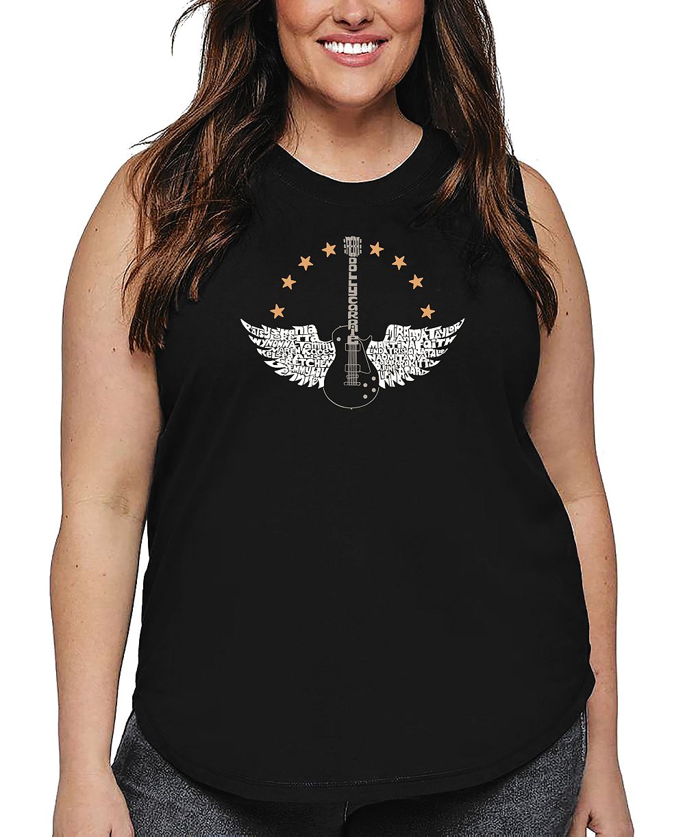 Плюс-сайз топ La Pop Art Country Female Singers Word Art Tank Top