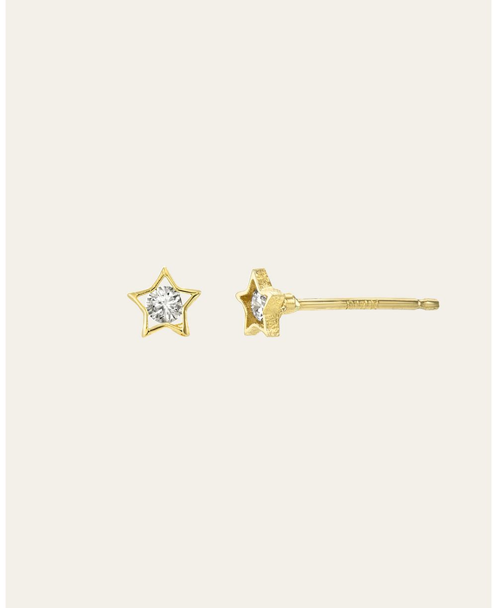 Серьги-гвоздики Tiny Diamond Star Stud