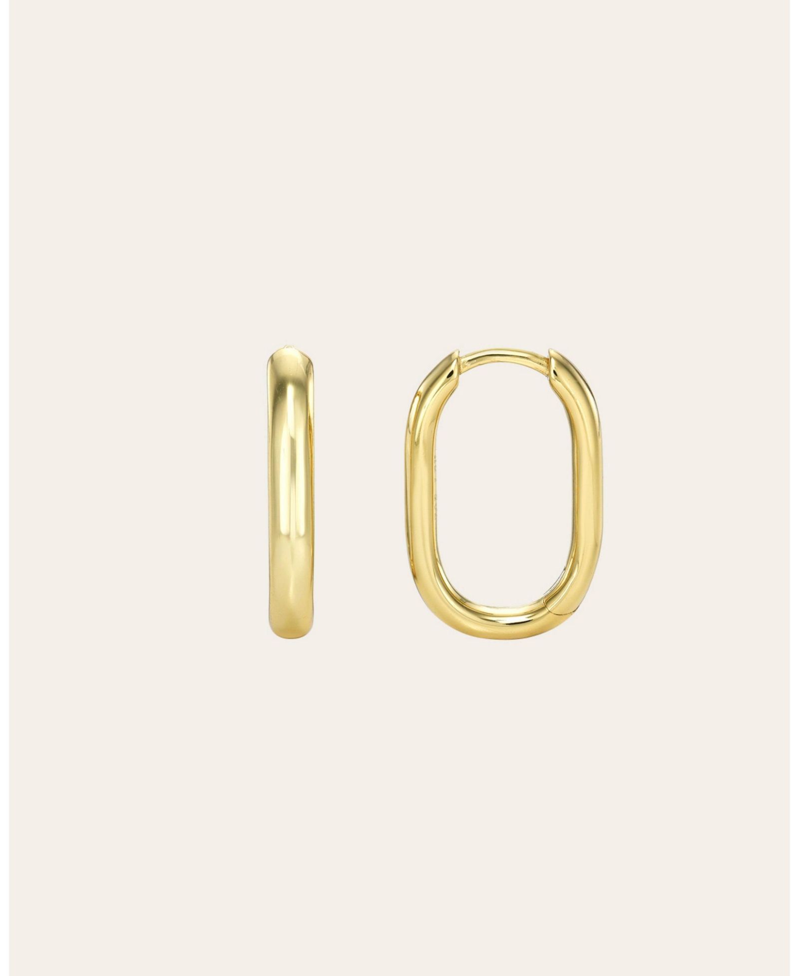 Серьги-кольца Thick Oval Hoops