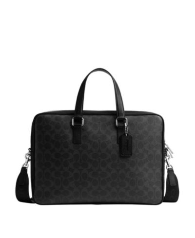 COACH Мужская сумка-портфель Caden, брендированный канвас