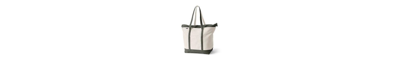 Lands' End сумка-тоут из канваса XL, 5 карманов, на молнии, длинная ручка