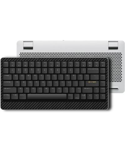 Механическая клавиатура Lofree Edge Low Profile перезаряжаемая Bluetooth и проводная для Windows, Mac OS/POM Switches 2.0, Carbon Fiber Top Case