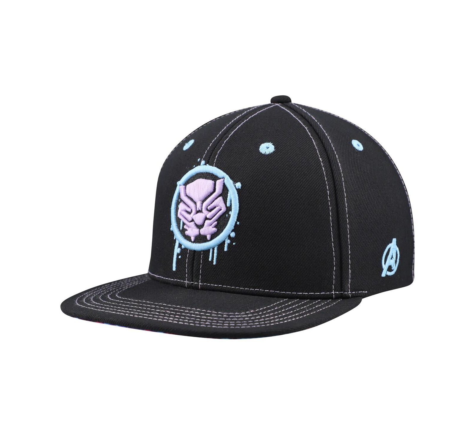 Кепка Lids Big Boys and Girls Black Panther, светящаяся в темноте, snapback
