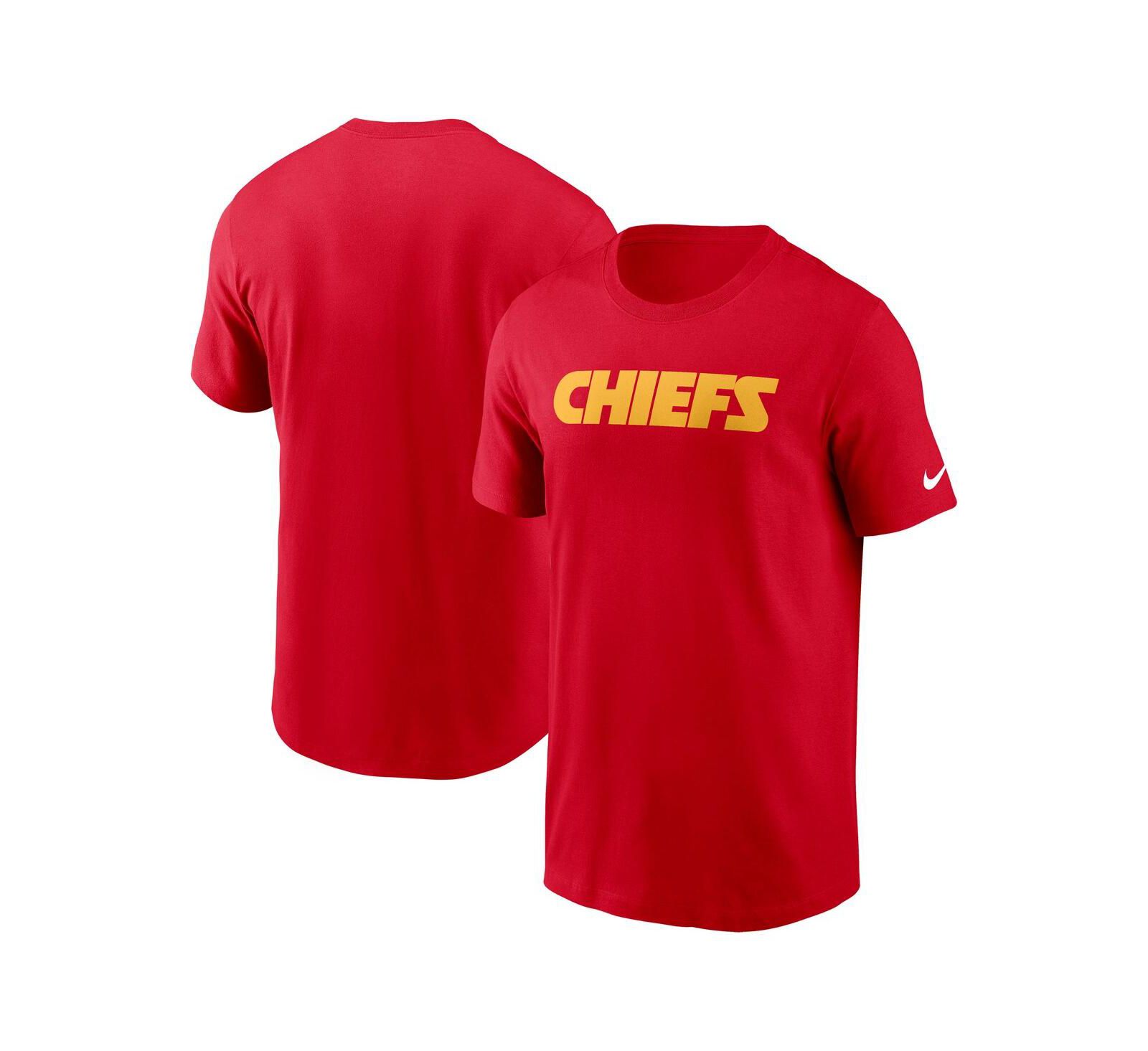 Мужская футболка Nike Red Kansas City Chiefs Primetime Wordmark Essential