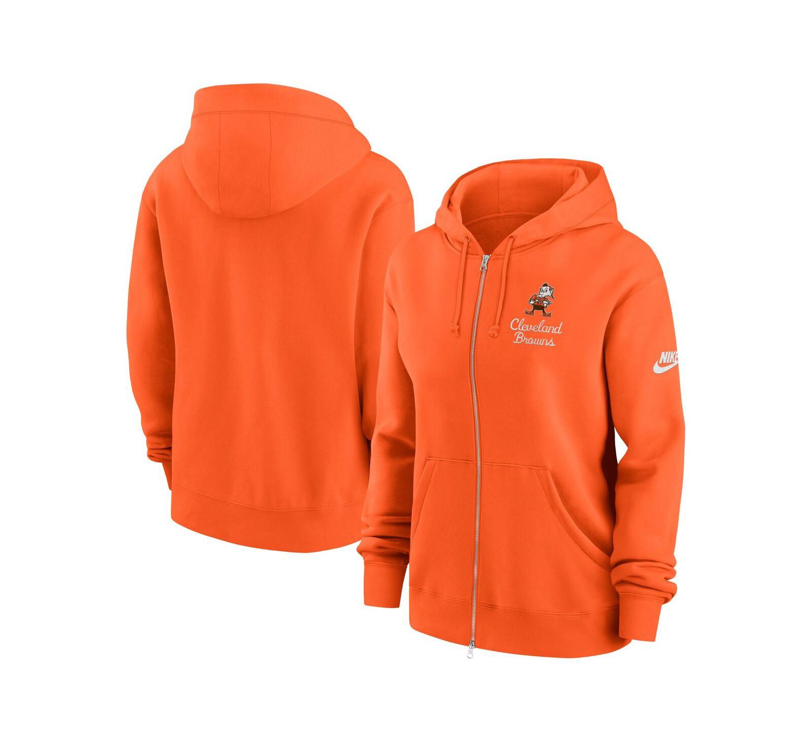 Nike худи Nike Women's Orange Cleveland Browns Phoenix Rewind Full-Zip