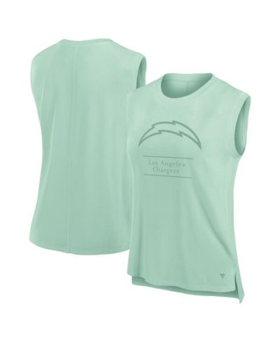 Fanatics Women's Mint Los Angeles Chargers Studio Embrace Tank Top