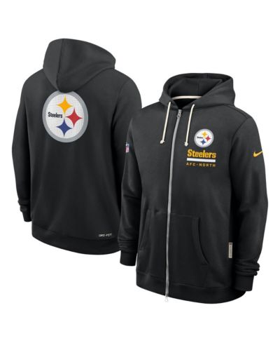 Nike Men's Black Pittsburgh Steelers Sideline Utility Player Performance Full-Zip Hoodie