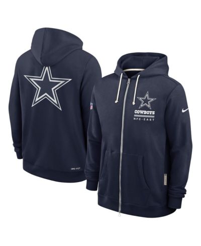 Nike Men's Navy Dallas Cowboys Sideline Utility Player Performance Full-Zip Hoodie