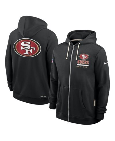 Nike Men's Black San Francisco 49ers Sideline Utility Player Performance Full-Zip Hoodie