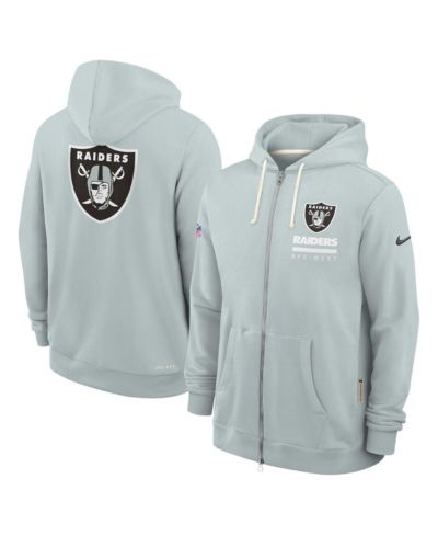 Мужская толстовка Nike Silver Las Vegas Raiders Sideline Utility Player Performance Full-Zip
