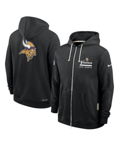 Nike Men's Black Minnesota Vikings Sideline Utility Player Performance Full-Zip Hoodie