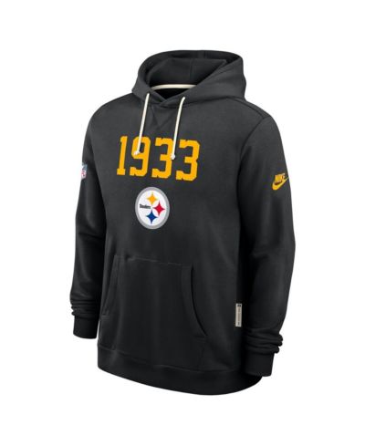 Nike Мужское черное худи Pullover Pittsburgh Steelers 1933 Sideline Performance