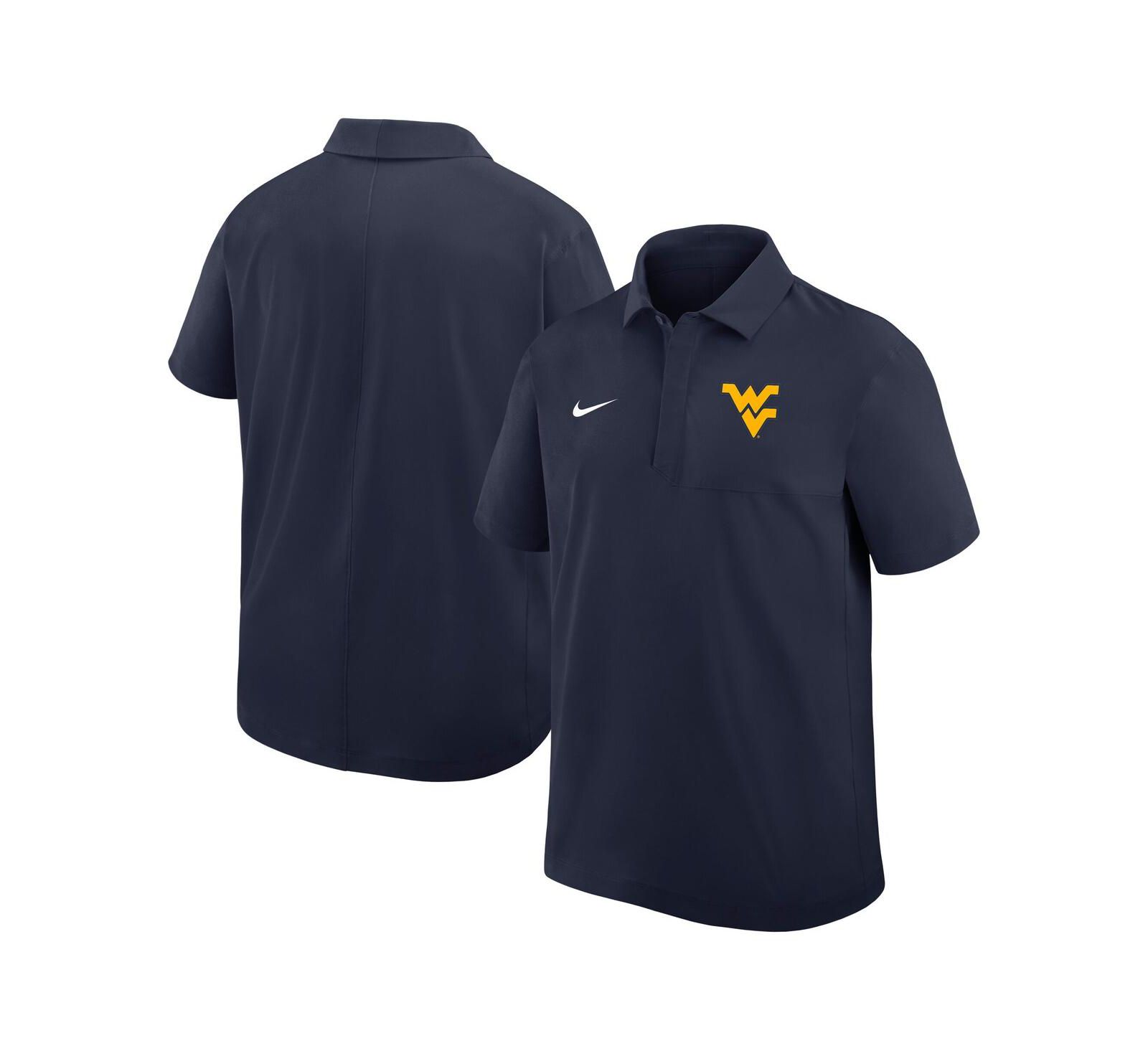 Мужская рубашка-поло Nike West Virginia Mountaineers 2025 Coaches Sideline Navy