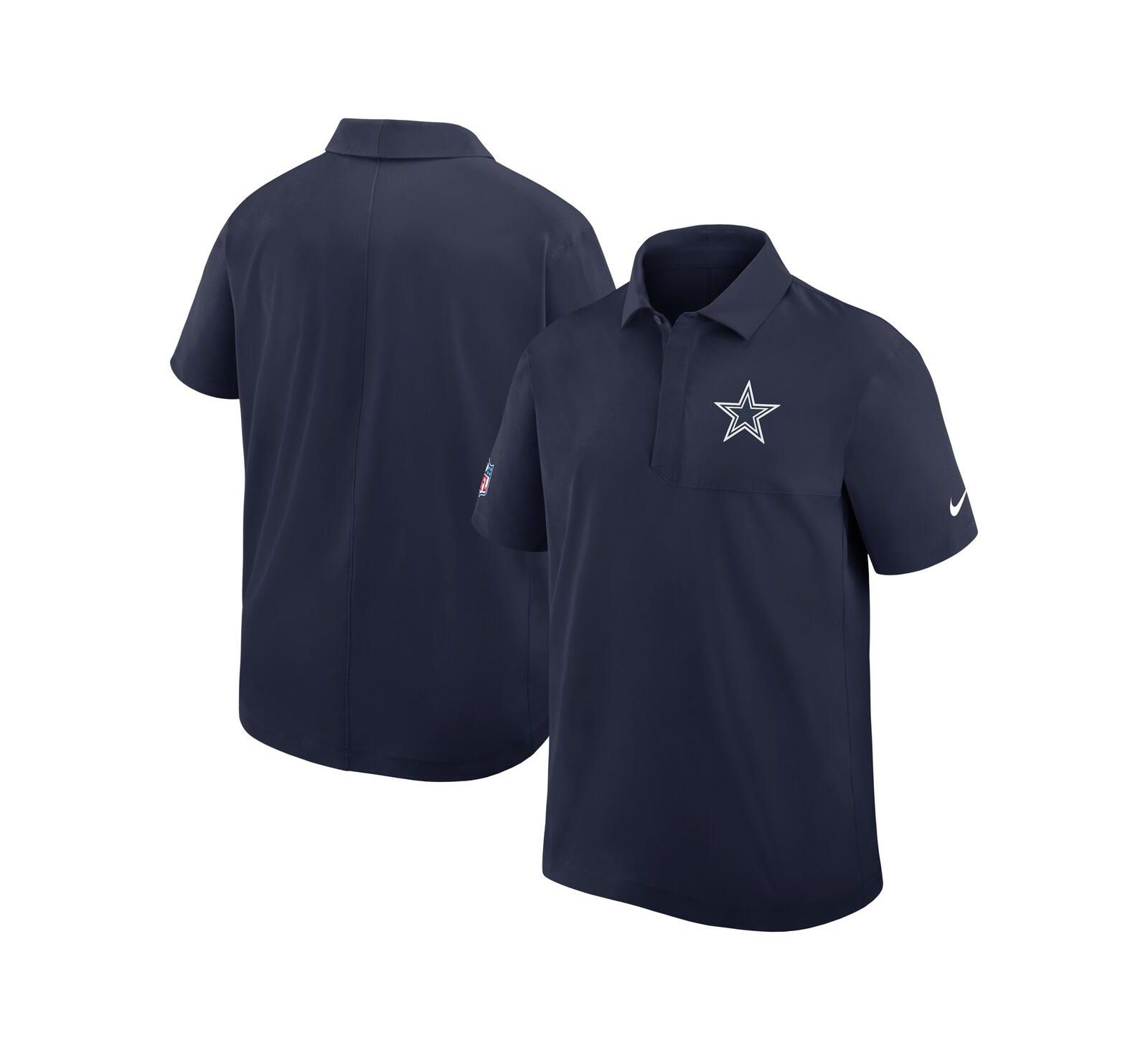 Nike Men's Navy Dallas Cowboys Sideline City Pride Woven Performance Polo Shirt