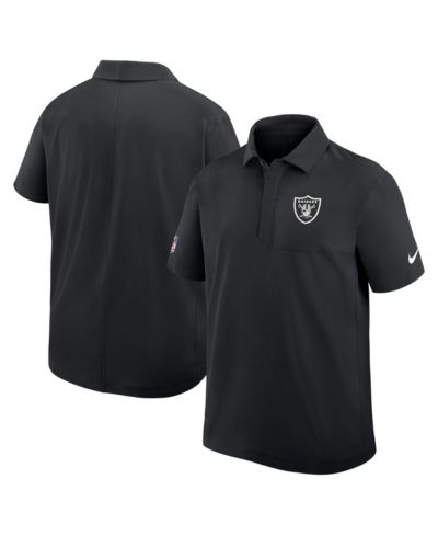Nike Men's Black Las Vegas Raiders Sideline City Pride Woven Performance Polo Shirt