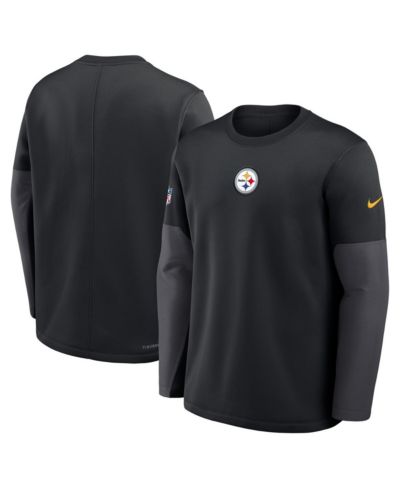 Nike Мужская черная футболка с принтом Pittsburgh Steelers Performance Long Sleeve