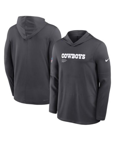 Мужское худи Nike Anthracite Dallas Cowboys Sideline Pure Performance с длинным рукавом