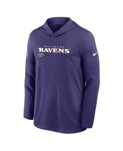 Nike Мужское худи с длинным рукавом Baltimore Ravens Sideline Pure Performance фиолетового цвета