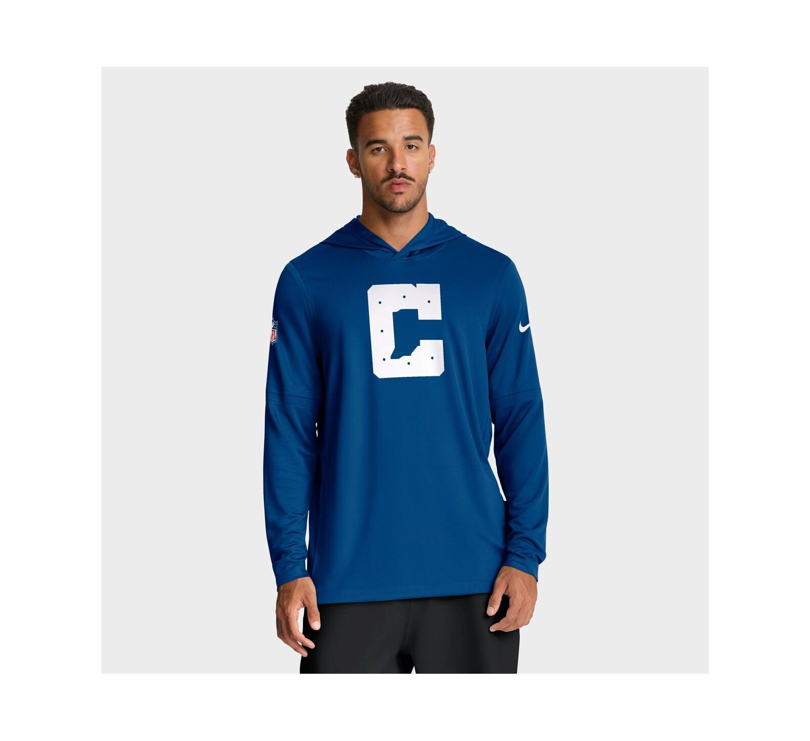 Nike Men's Royal Indianapolis Colts Alt Pack Option Read Performance Long Sleeve Hoodie T-Shirt
