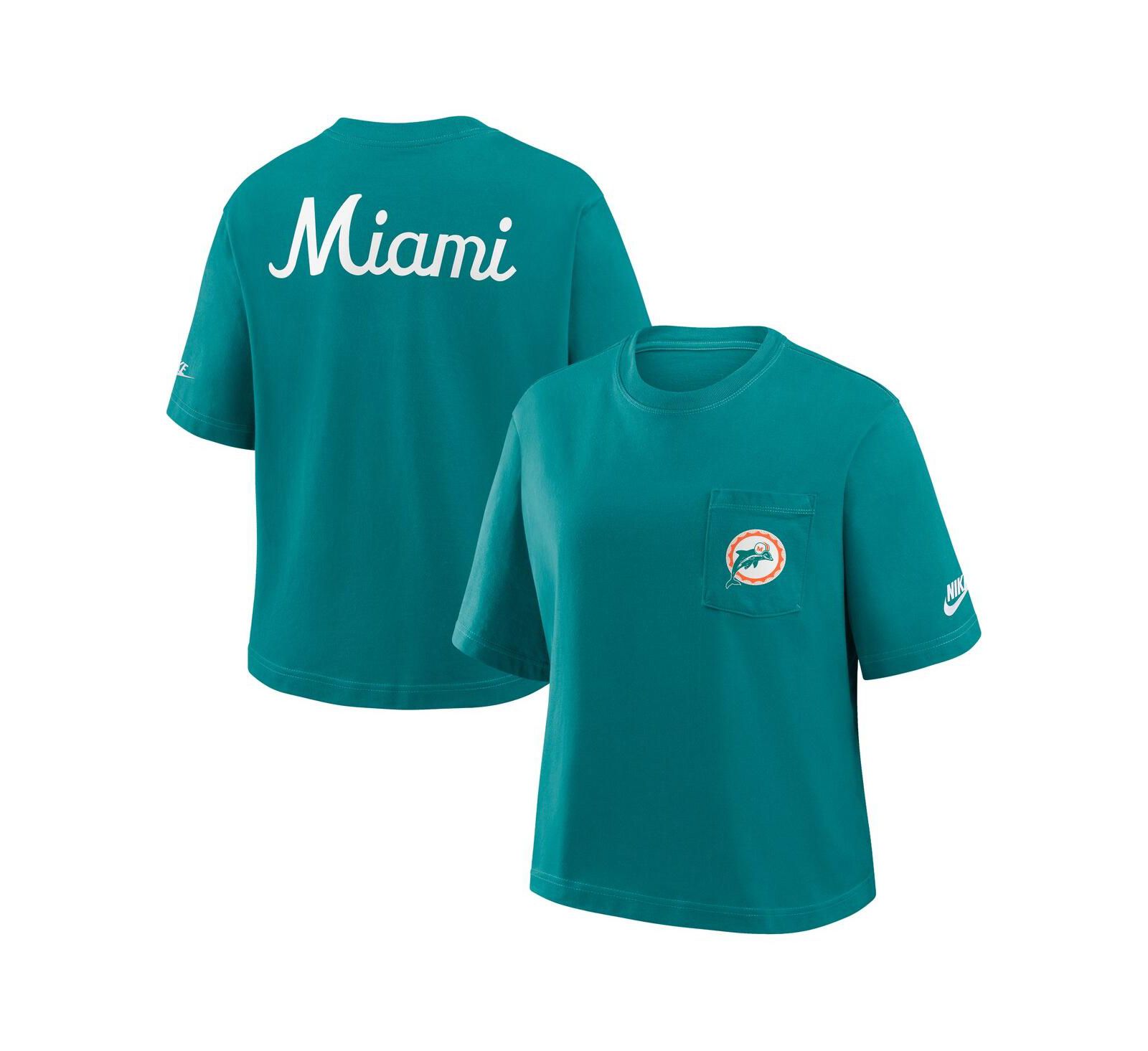 Nike Женская футболка Boxy T-Shirt Miami Dolphins Aqua