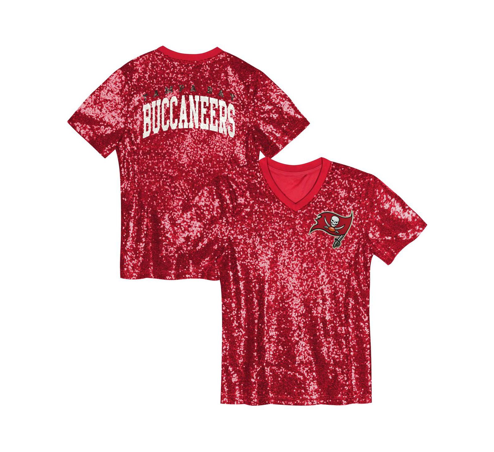 Outerstuff Детская топик sequin V-Neck Red Tampa Bay Buccaneers