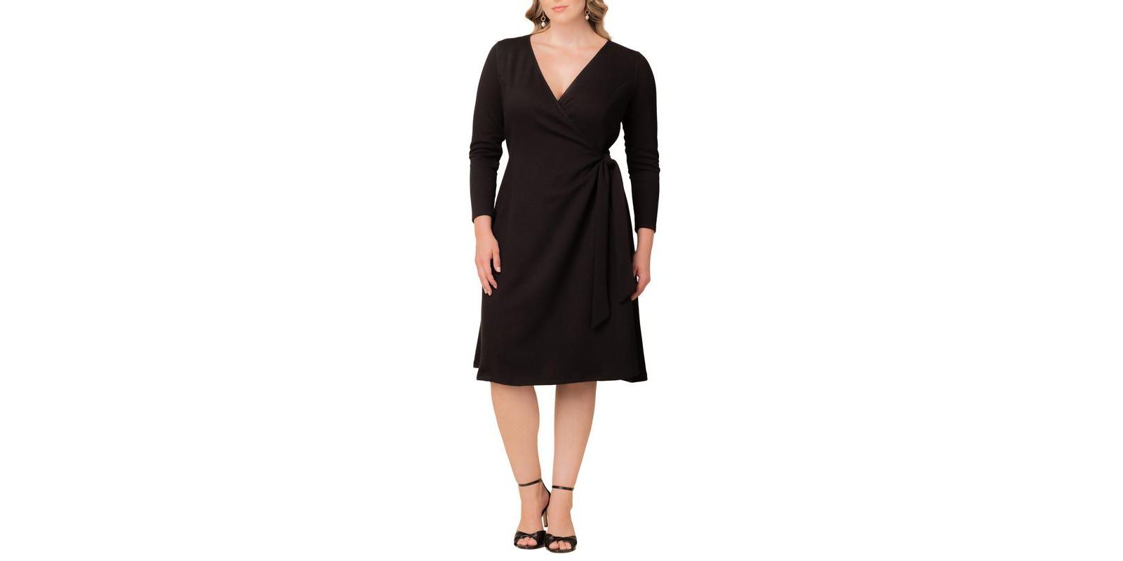 Kiyonna Женское платье-рубашка Plus Size с трикотажным вязанием