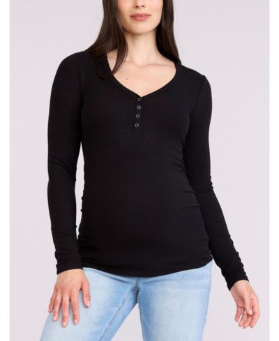 Женский лонгслив Motherhood Maternity с V-образным вырезом и бочными сборками