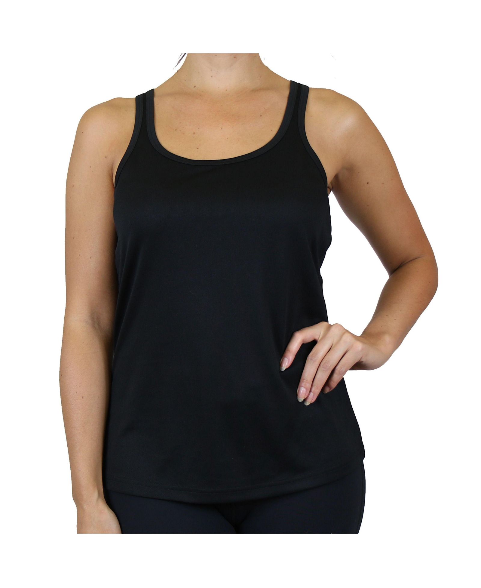 Женские майки Galaxy By Harvic Moisture Wicking Racerback Tanks