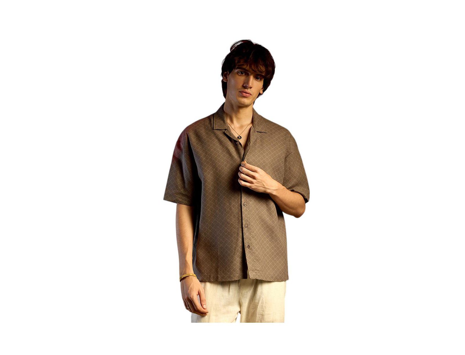 Рубашка Campus Sutra Quad-Lined Oversized