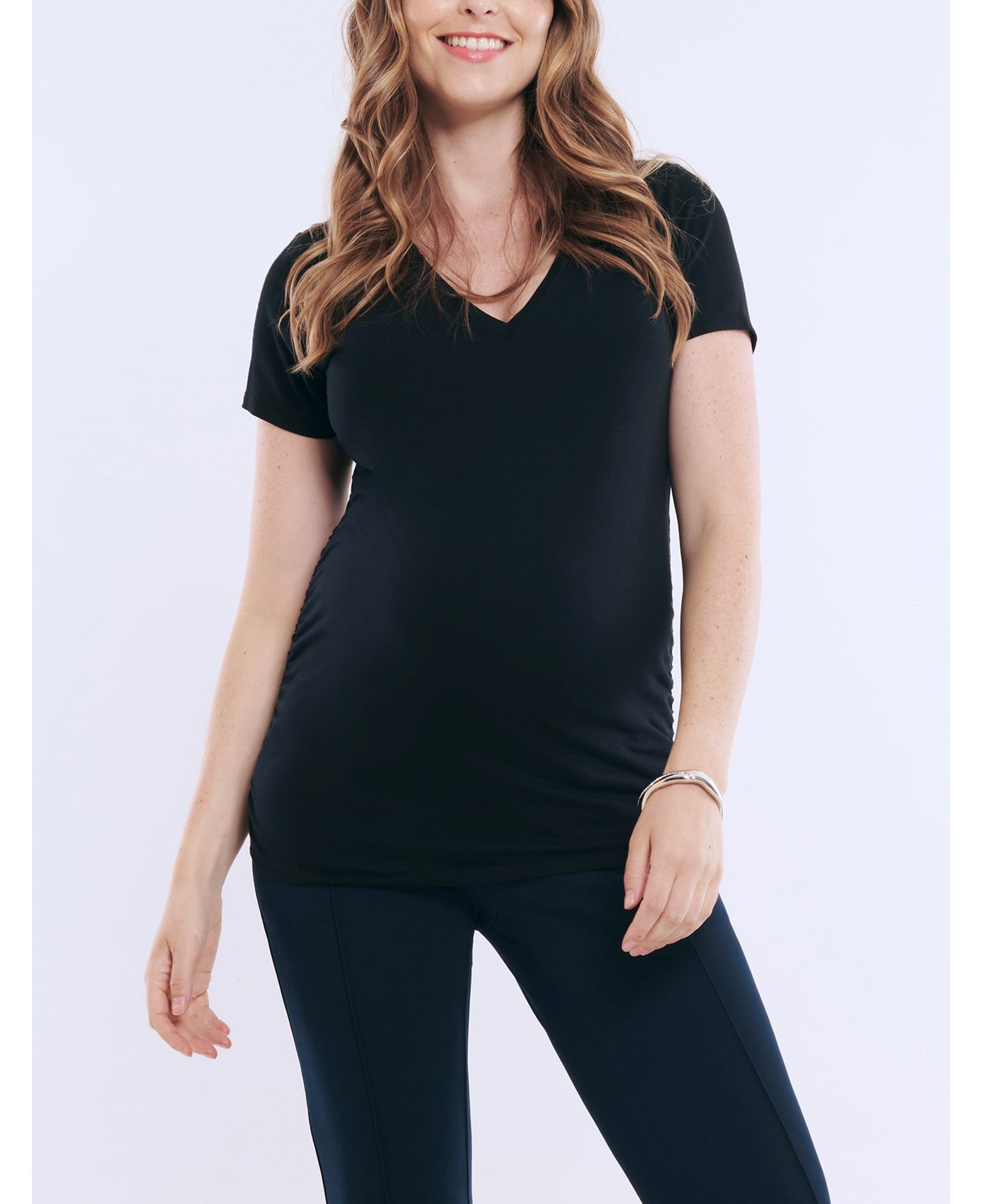 Женский топ Motherhood Maternity V-Neck Side-Ruched