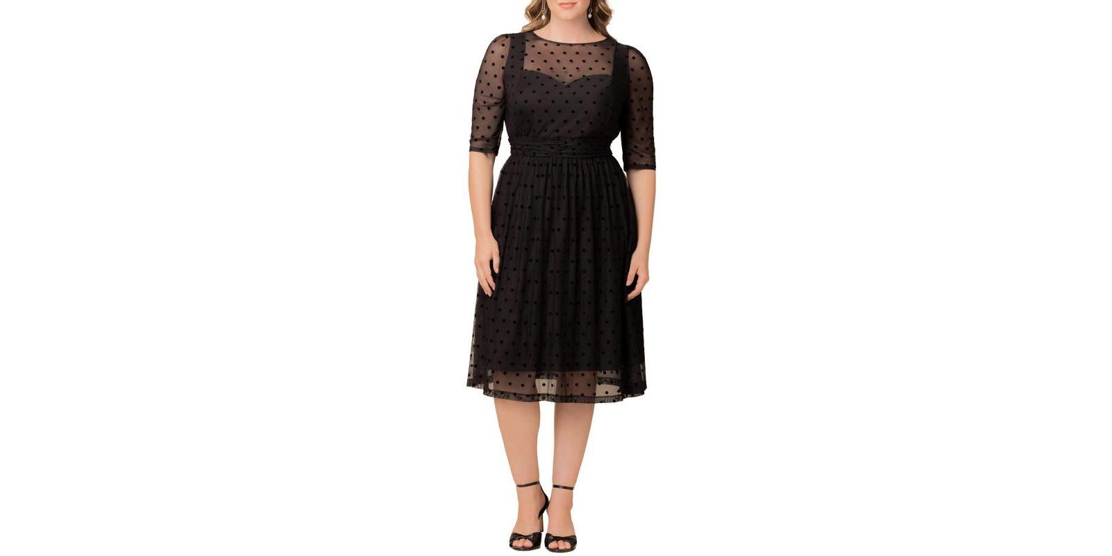 Платье Kiyonna Plus Size Vita Mesh Cocktail