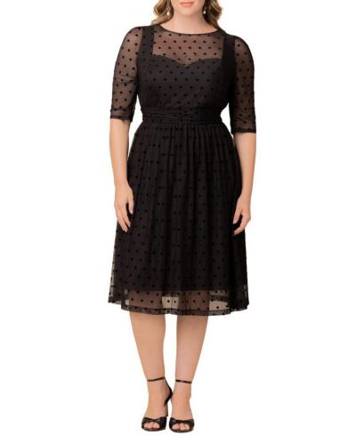 Платье Kiyonna Plus Size Vita Mesh Cocktail