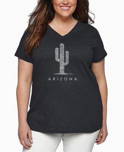 LA Pop Art футболка V-образный вырез Plus Size Arizona Cities Word Art