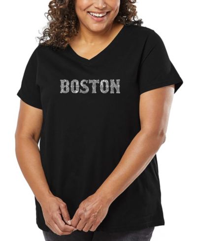 Мужская футболка LA Pop Art Plus Size с принтом BOSTON NEIGHBORHOODS