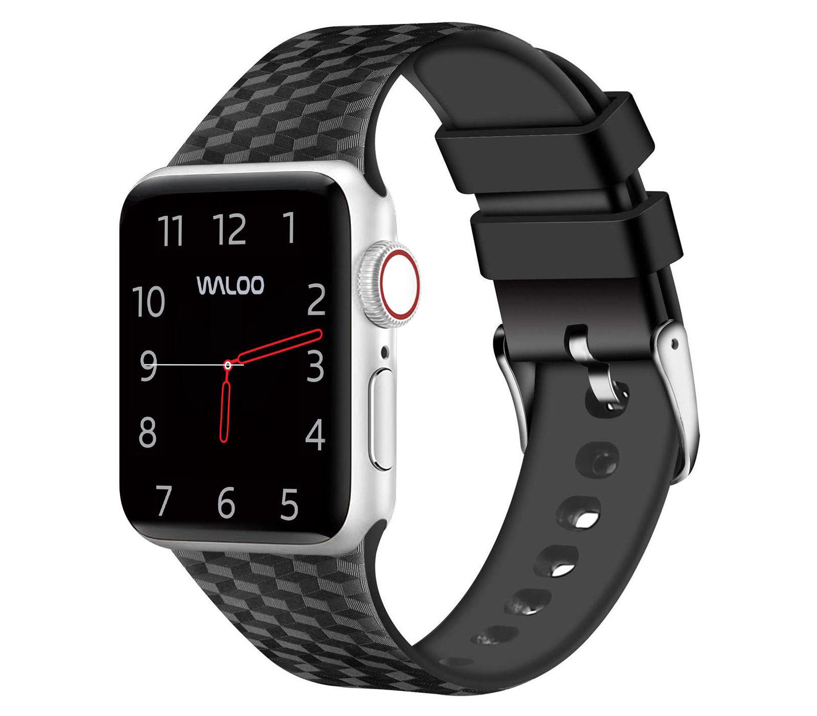 Waloo Carbon Fiber Silicone Replacement Band for Apple Watch