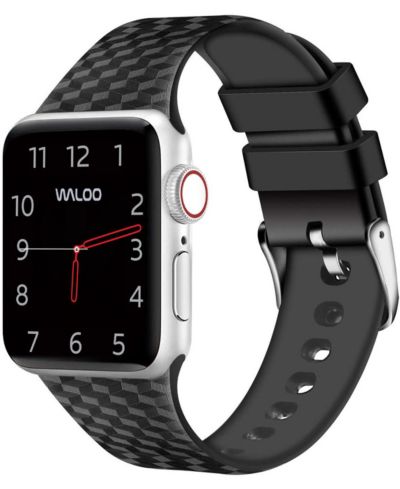 Waloo Carbon Fiber Silicone Replacement Band for Apple Watch