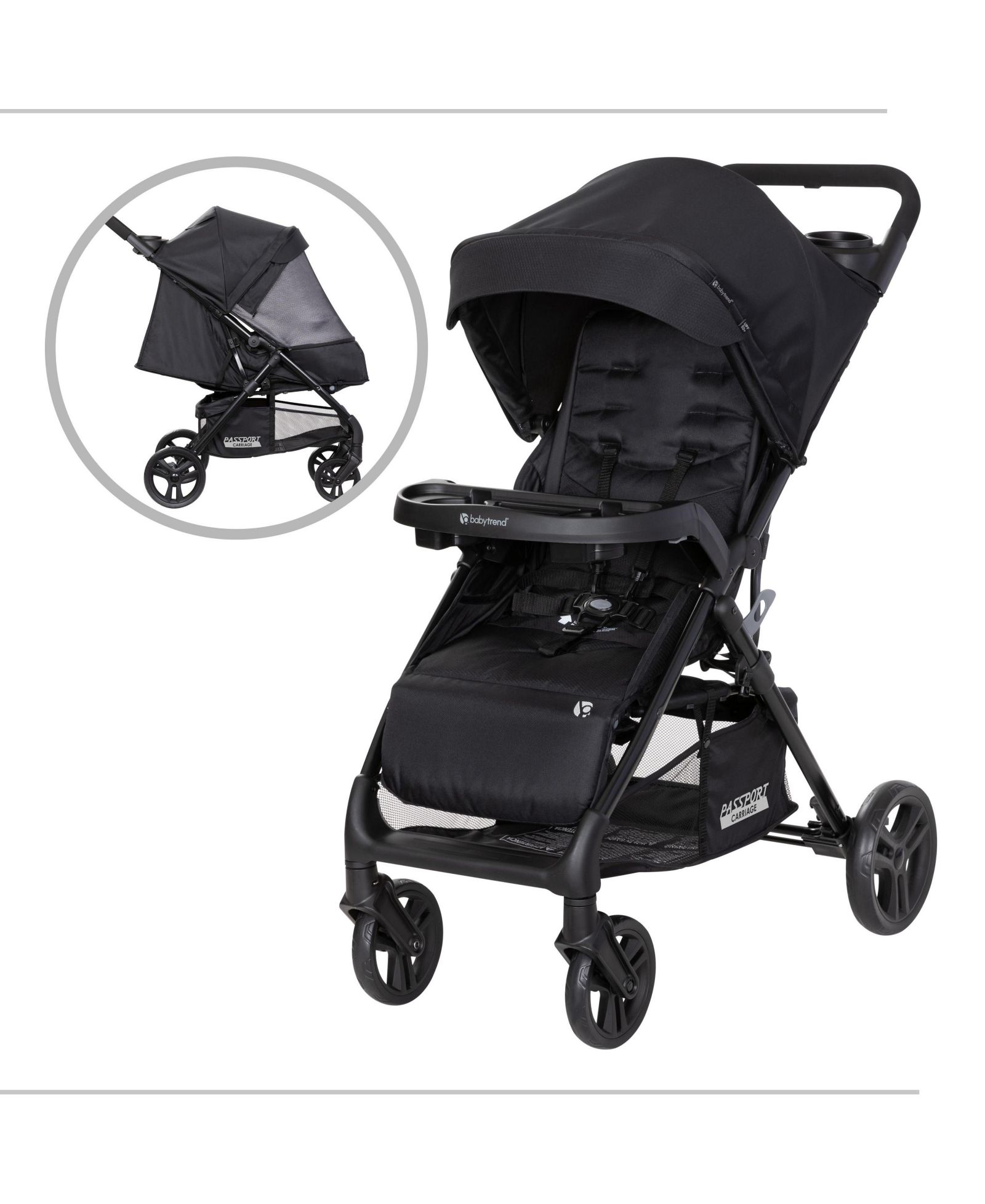 Baby Trend Passport Carriage Stroller - Ultra Black