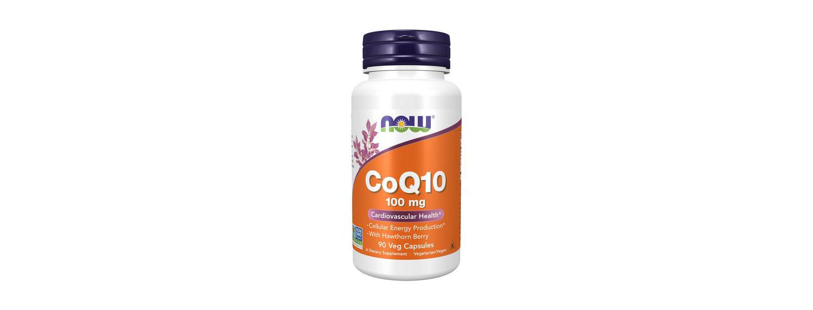 NOW Foods CoQ10 с боярышником вегетарианский, 100 mg, 90 капсул