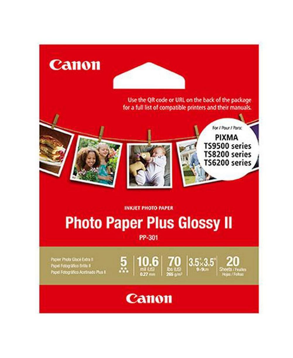 Canon PP-301 Glossy Photo Paper (3.5 x 3.5"), 20 Sheets