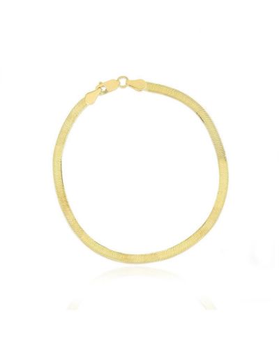 The Lovery Mini Herringbone Bracelet 14K Yellow Gold - 3 millimeters - 10 inches