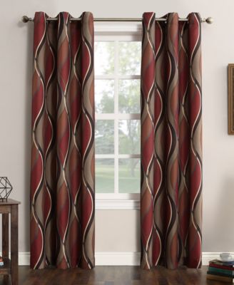 Intersect Ogee Print Semi-Sheer Grommet Curtain Panel