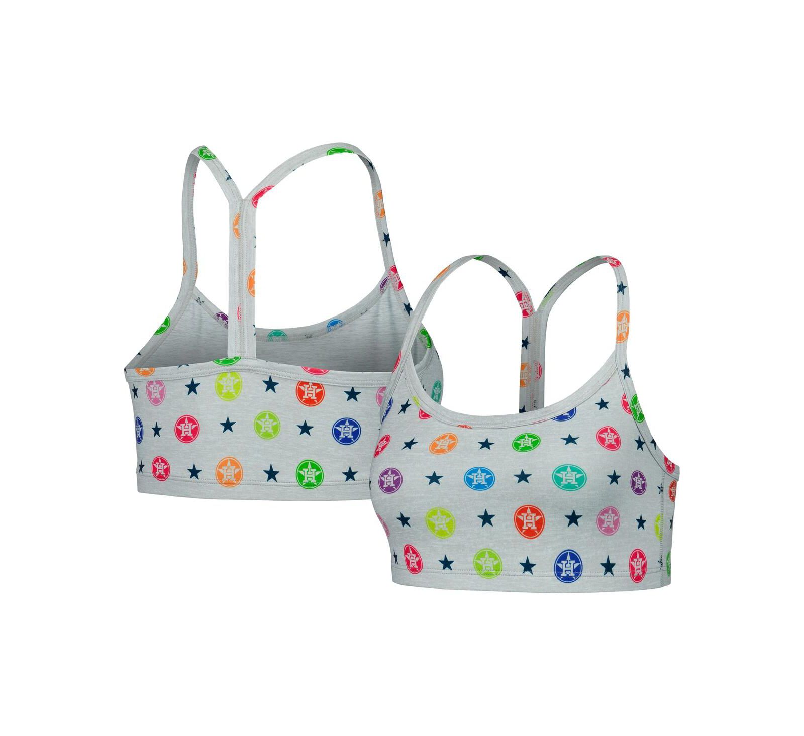 Terez Women's Gray Houston Astros TLC Rainbow Bra