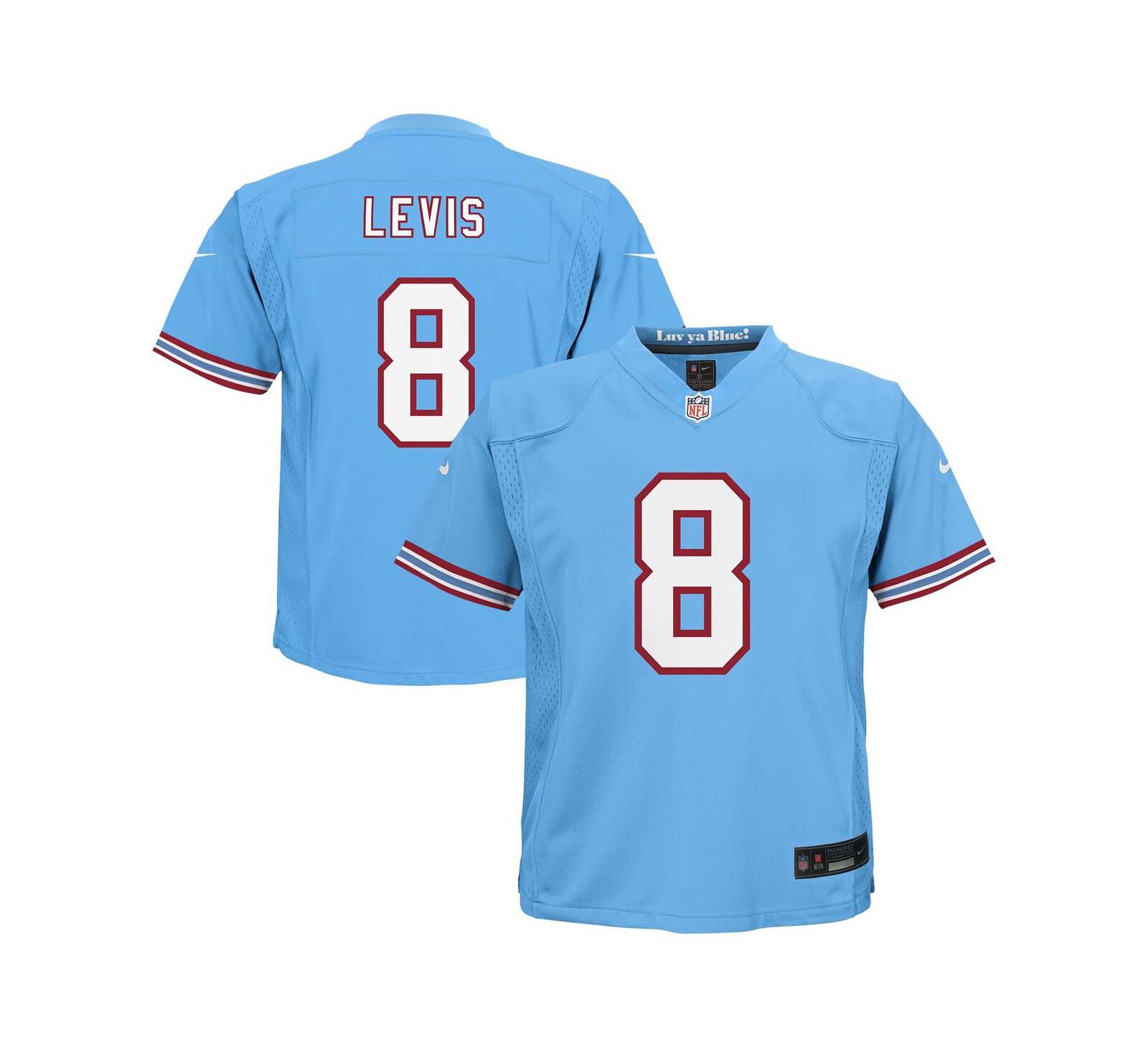 Nike детская джерси Will Levis Tennessee Titans Alternate Oilers Throwback Game