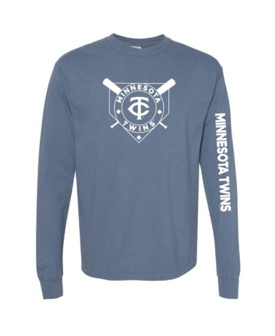 Soft As A Grape Women's Navy Minnesota Twins Pigment Dye Long Sleeve T-Shirt
