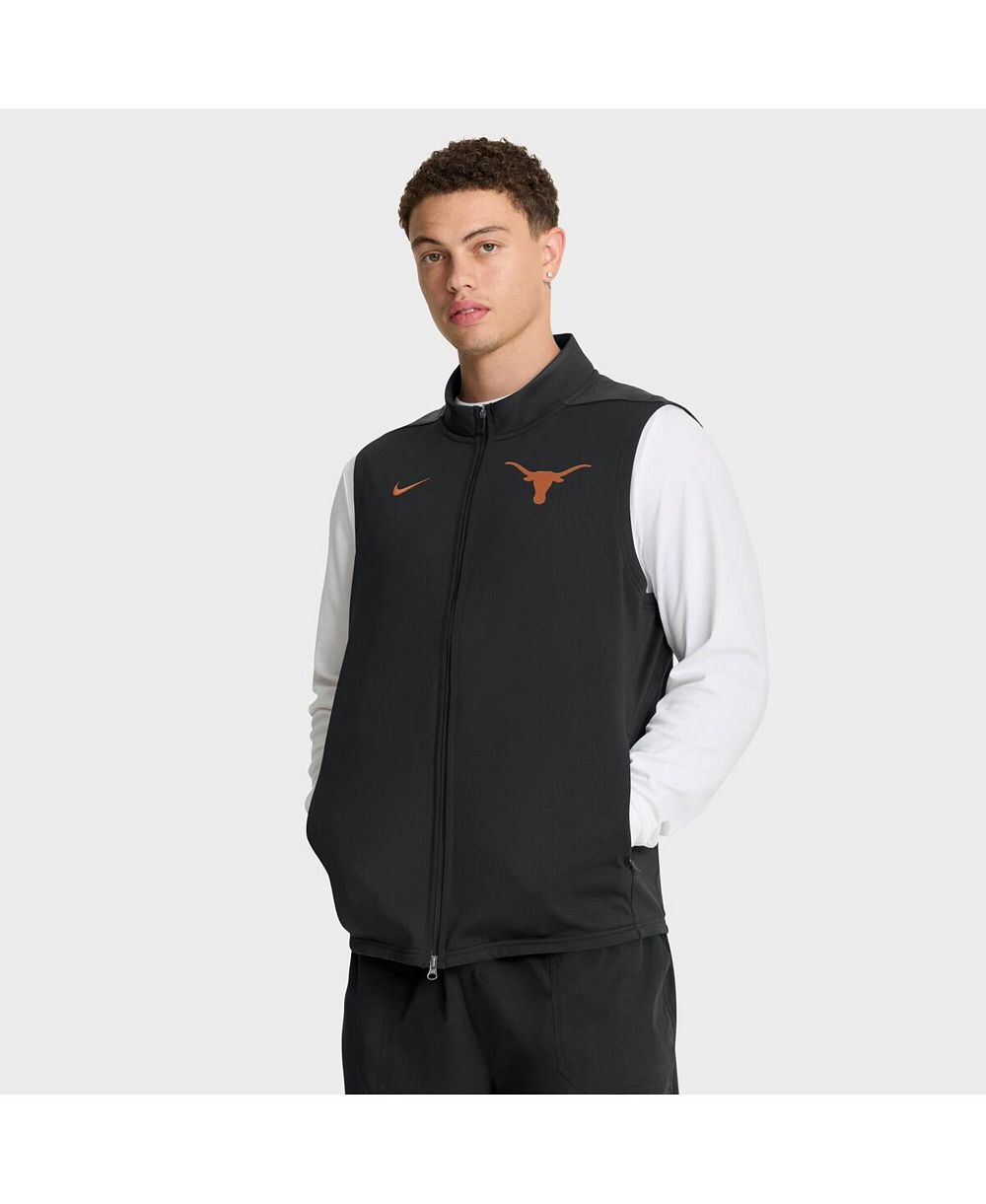 Nike мужской жилет Texas Longhorns Primetime Victory Performance с полной молнией, черный