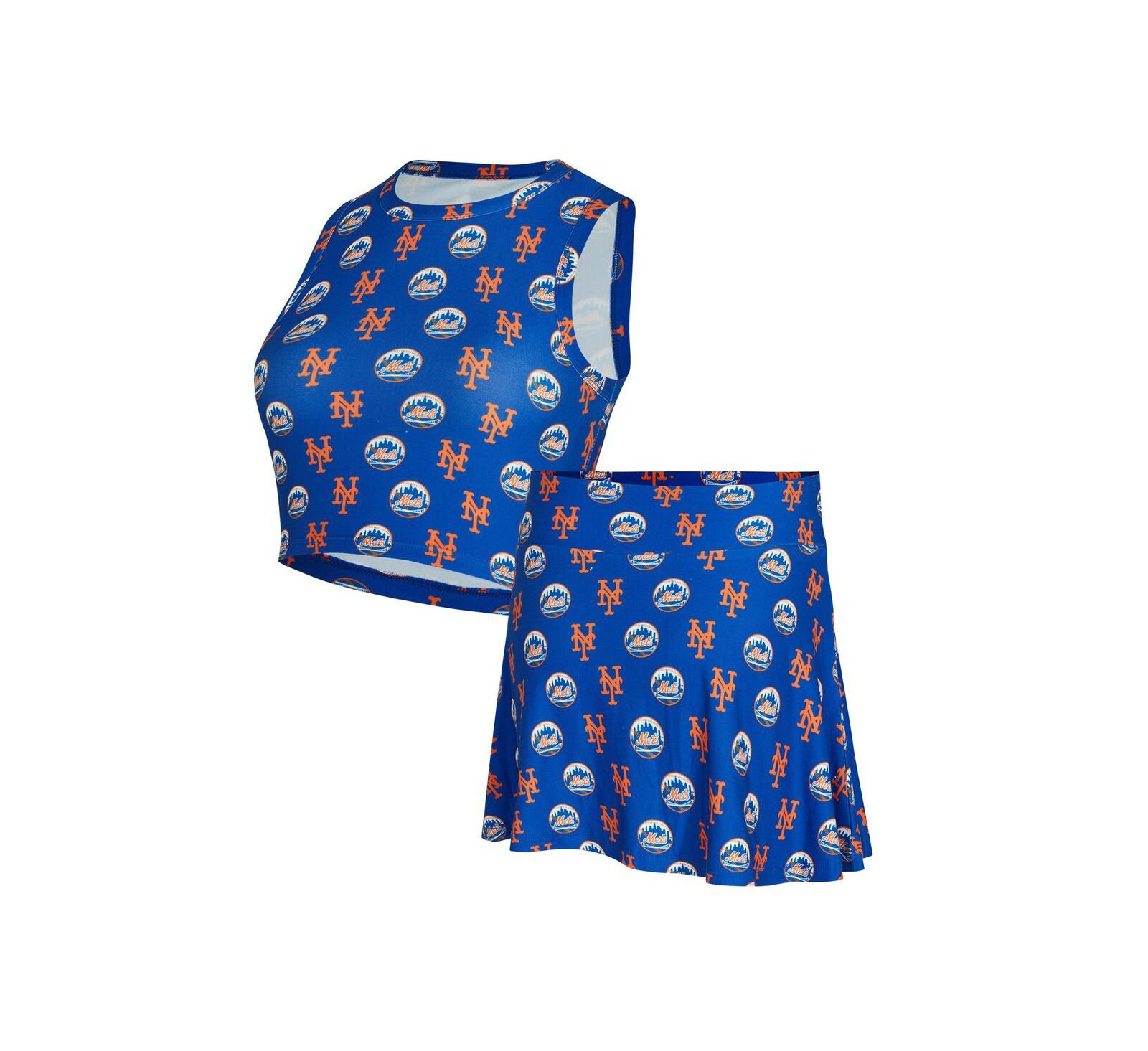Комплект Concepts Sport: топ и шорты с трикотажным верхом, Royal New York Mets, 2 шт.