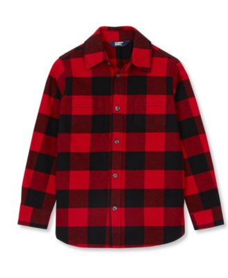 Bright red buffalo plaid