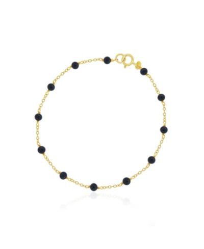 The Lovery Onyx Bead Chain Bracelet