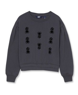Floral/dark gray