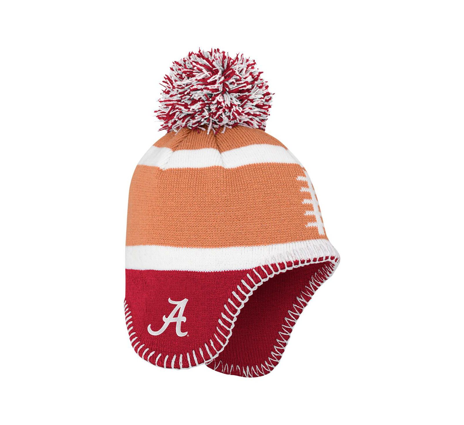 Вязаная шапка Fanatics с головой футбольного мяча Alabama Crimson Tide для малышей, коричневая
